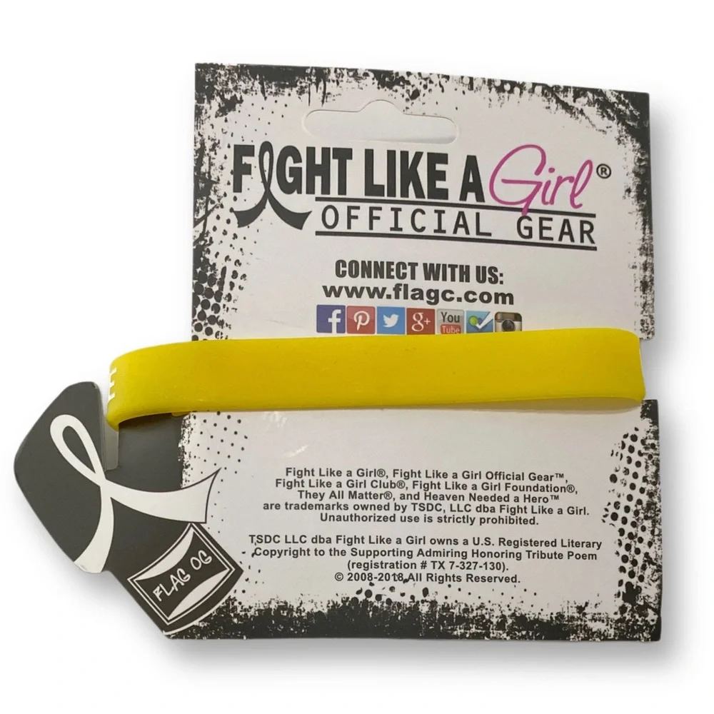 FLAGOG, Fight Like a Girl, Endometriosis Awareness, Silicone Wristband, Unisex